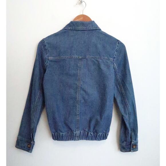 SEZANE Anila Organic Cotton Denim Crop Utility Jacket Anthropologie 34 XS $145 - Picture 9 of 12